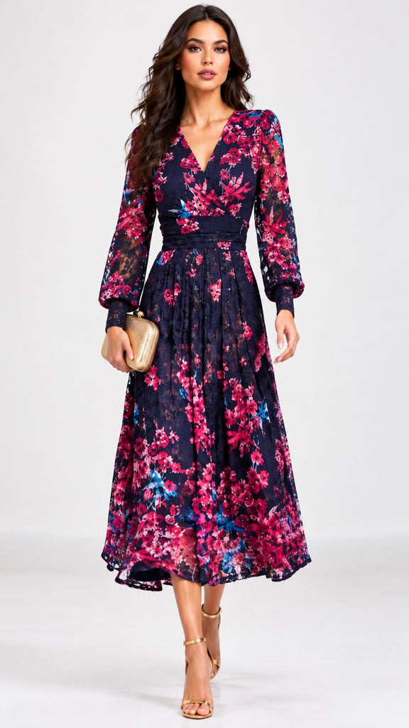 A3215 Jolie Moi Jasmine Floral Lace Dress