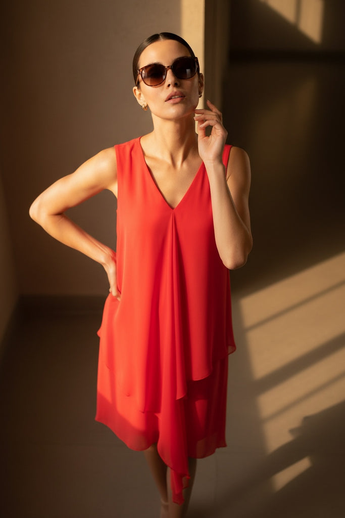 A3130 Teal Asymmetrical Shift Dress