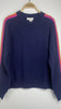A3225 Navy Multi Stripe Knit Top