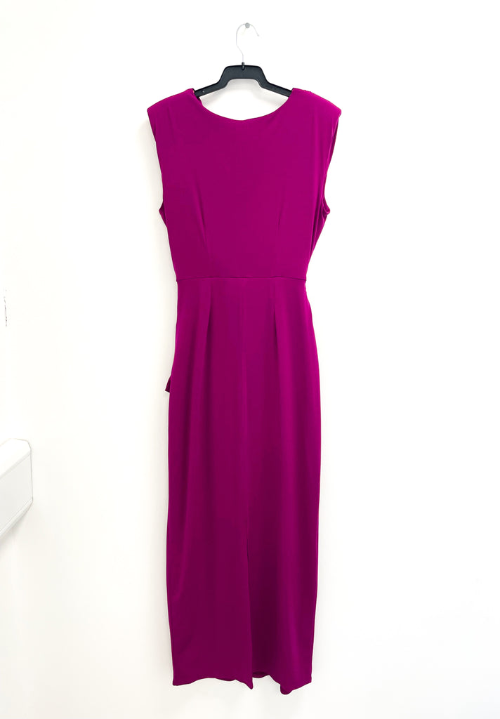 1-4-A1657 Aoife Pink Slinky Crossover Dress