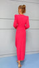 A3092 Marian Coral Drape Dress