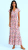 A3101 Vicki Pink Print Maxi Dress