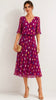 A3167 Magenta Dotty Loose Top Dress