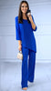 A2582 Rosie Royal 2 Piece Trouser Set