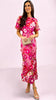 1-A2260 Debra Pink Multi 3D Floral Dress