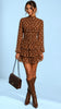 A3171 Lilibeth Brown Mini Dress (Petit Height)