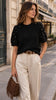 A3254 Black Pearl Knit Top