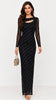 A3327 Dalia Black With Pearl Maxi Dress