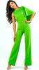 4-A2847 Apple Green Applique Jumpsuit