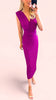 1-4-A1657 Aoife Pink Slinky Crossover Dress
