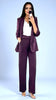 A2596 Plum Rouched Sleeve Blazer