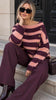 A3291 Madrid Chic Stripe Knit Top