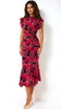A2568 Hannah Floral Frill Sleeve Dress