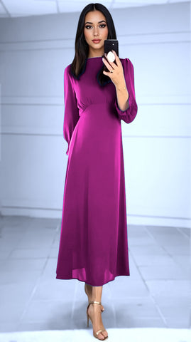 4-A2437 Lilian Pink Abstract Dress