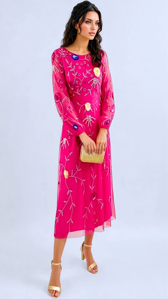 A2832 Gianna Embellished Fit & Flare Dress