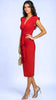 A2833 Red Nell Bodycon Rouched Dress