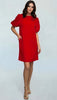 A2753 Doherty Red Applique Shift Dress