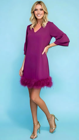 4-A2326 Duckegg Laminate Pleat Dress