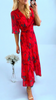 4-A2276 Hope & Ivy Delia Red Wrap Dress