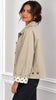 A3231 Beige Short Trench Coat