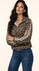 A3326 Leopard Print Bomber Jacket