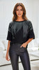 A2634 Black Oversize Diamante Fine Knit