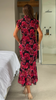 A2568 Hannah Floral Frill Sleeve Dress