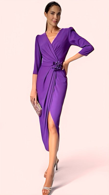 5-A1558 Lilias Purple Drape Dress