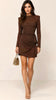 A3243 Siofra Brown Stud Mini Dress