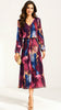 A3308 Marylou Plum Print Loose Top Dress