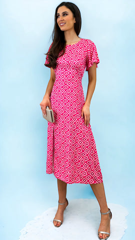 A1606 Meadow Multi Pleat Dress (18-24)