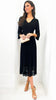 A2699 Black Sleeved Loose Top Dress