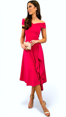 1-A1516 Meliza Pink Shirt Mini Dress