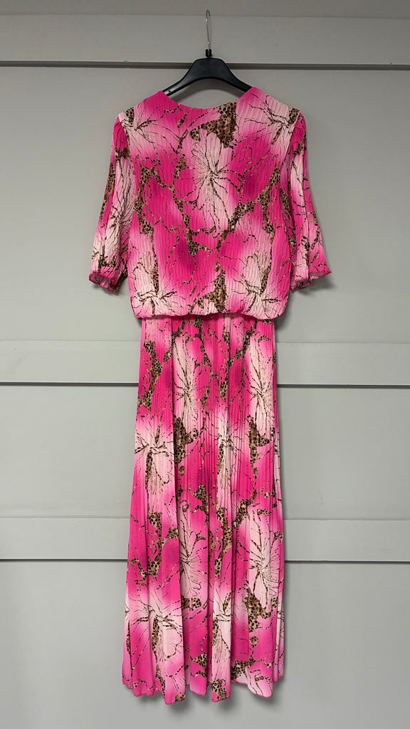 A3067 Fern Pink Print Loose Top Dress