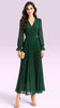 A3293 Darleen Green Pleated Dress