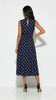 A3093 Navy Polka Dot Midi Dress