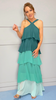 A3011 Monica Halter Flounce Dress