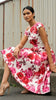A3063 Sueann Floral Bardot Flare Dress
