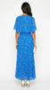 A3091 Royal Print Cape Pleat Dress