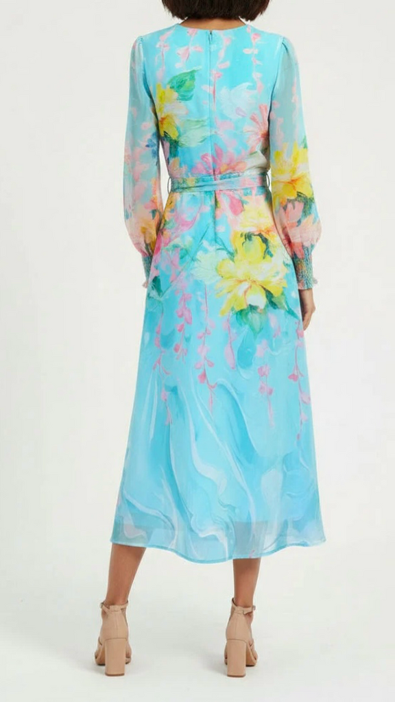 A3073 Imelda Floral Midi Dress