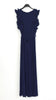 A2327 Navy Ruffle Pleat Dress