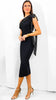 4-A2053 Black Bandage Sequin Trim Dress