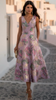 A3084 Brenda Jacquard Flare Dress