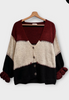 A2741 Chunky Knit Cardi Wine