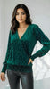 A2709 Amanda Green Velvet Sparkle Top
