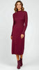 A2720 Burgundy Knit Day Dress