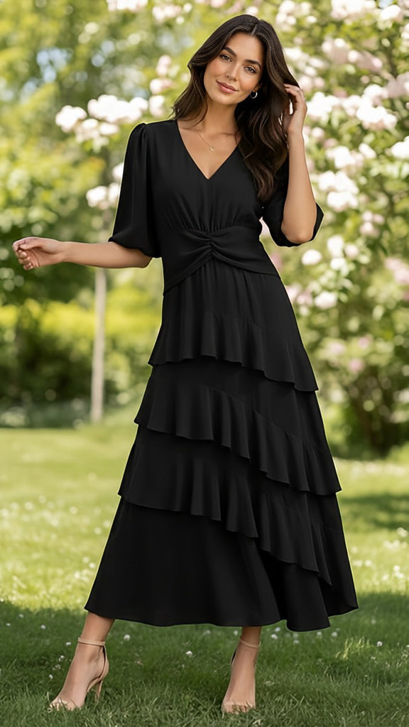 Camilla Black Layered Dresses | dresses online | party dresses, occasion  dresses – Dressesonline.ie