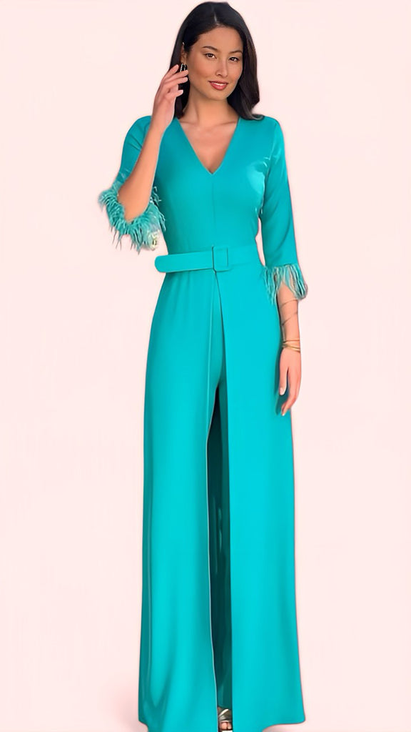 Turquoise 2 Piece Trouser Sets dresses online party dresses