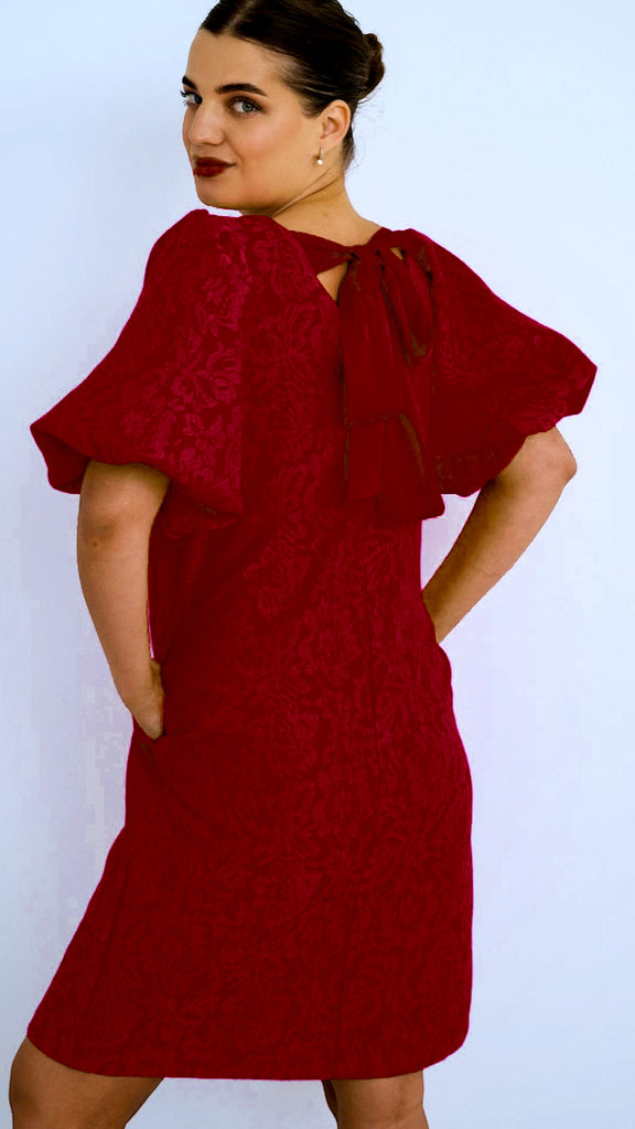 A2767 Verity Burgundy Shift Dress
