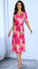 A3067 Fern Pink Print Loose Top Dress